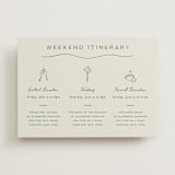 "Pair of Calla Lilies" - Wedding Weekend Itinerary Cards in Sage by Leah Bisch - Front