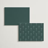 "Pair of Calla Lilies" - Wedding Weekend Itinerary Cards in Sage by Leah Bisch - Back of Card Options