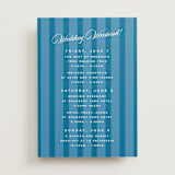 "The Emma" - Wedding Weekend Itinerary Cards in Cerulean by Kristie Kern - Front
