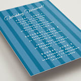 "The Emma" - Wedding Weekend Itinerary Cards in Cerulean by Kristie Kern - Detail
