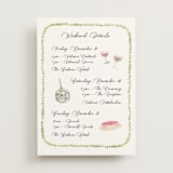 "Barolo" - Wedding Weekend Itinerary Cards in Deep Blush by Pati Cascino - Front