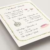 "Barolo" - Wedding Weekend Itinerary Cards in Deep Blush by Pati Cascino - Detail