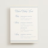 "Patterned florals" - Wedding Weekend Itinerary Cards in Powder by Creo Study - Front