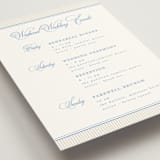 "Patterned florals" - Wedding Weekend Itinerary Cards in Powder by Creo Study - Detail