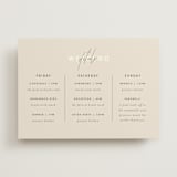 "True North" - Wedding Weekend Itinerary Cards in Olive You More by Design Lotus - Front