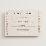 "Amari" - Wedding Weekend Itinerary Cards in Ivory by Oma N. Ramkhelawan - Front