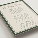 "Emerson" - Wedding Weekend Itinerary Cards in Evergreen by Kelly Watkins - Detail