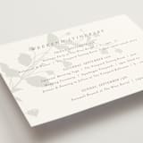 "Autumnal" - Wedding Weekend Itinerary Cards in Fawn by AK Graphics - Detail