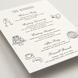 "Formal Minimalist" - Wedding Weekend Itinerary Cards in Silk by Kelly Schmidt - Detail