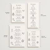 "Formal Minimalist" - Wedding Weekend Itinerary Cards in Silk by Kelly Schmidt - Formats Available
