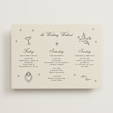 "Milagro" - Wedding Weekend Itinerary Cards in Ivory by Ani Somi - Front
