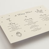 "Milagro" - Wedding Weekend Itinerary Cards in Ivory by Ani Somi - Detail