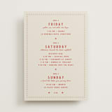 "Coyota" - Wedding Weekend Itinerary Cards in Sierra by Ani Somi - Front