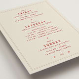 "Coyota" - Wedding Weekend Itinerary Cards in Sierra by Ani Somi - Detail