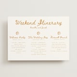 "Tribal Rythm" - Wedding Weekend Itinerary Cards in Amber by Selima Akhter - Front