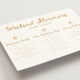 "Tribal Rythm" - Wedding Weekend Itinerary Cards in Amber by Selima Akhter - Detail