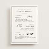 "Aspen Knoll" - Wedding Weekend Itinerary Cards in Linen by Amy Kross - Front