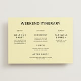 "Courthouse" - Wedding Weekend Itinerary Cards in Butter by Studio Suku - Front