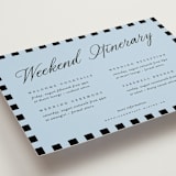 "Tarte Tatin" - Wedding Weekend Itinerary Cards in Sky by Blustery August - Detail