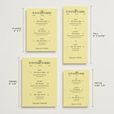 "The Eternal" - Wedding Weekend Itinerary Cards in Butter by Helena Vitto - Formats Available