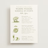 "West Coast Toile" - Wedding Weekend Itinerary Cards in Palm by Jenna Holcomb - Front