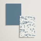 "Mountain Toile" - Wedding Weekend Itinerary Cards in Denim by Jenna Holcomb - Back of Card Options