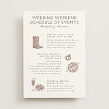 "Mountain Ranch Toile" - Wedding Weekend Itinerary Cards in Leather by Jenna Holcomb - Front
