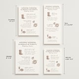 "Mountain Ranch Toile" - Wedding Weekend Itinerary Cards in Leather by Jenna Holcomb - Formats Available