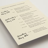"Classic but not" - Wedding Weekend Itinerary Cards in Vintage Lace by Inkblot Design - Detail