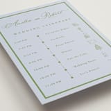 "Botanical Garden" - Wedding Weekend Itinerary Cards in Ocean by Sherley Ferreira - Detail