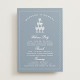 "Coastal Breeze" - Wedding Weekend Itinerary Cards in Blue Ocean by Sherley Ferreira - Front