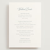 "Empire" - Wedding Weekend Itinerary Cards in Dusty Blue by Jennifer Postorino - Front