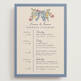 "A wedding in Low Country" - Wedding Weekend Itinerary Cards in Cornflower by Chris Griffith - Front
