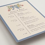 "A wedding in Low Country" - Wedding Weekend Itinerary Cards in Cornflower by Chris Griffith - Detail