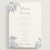 "Wreath In Bloom" - Wedding Weekend Itinerary Cards in Lake by Leah Bisch - Front