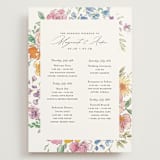 "Floral Pop" - Wedding Weekend Itinerary Cards in Tropical by Itsy Belle Studio - Front