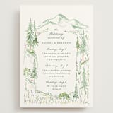 "Plain Air" - Wedding Weekend Itinerary Cards in Meadow by Petra Kern - Front