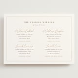 "kouignette" - Wedding Weekend Itinerary Cards in Chiffon by chocomocacino - Front