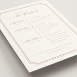"Avery" - Wedding Weekend Itinerary Cards in Dusty Pink by Jennifer Postorino - Detail