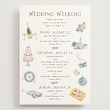 "Journey of the Day" - Wedding Weekend Itinerary Cards in Porcelain by frau brandt - Front