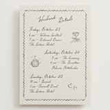 "Puglia" - Wedding Weekend Itinerary Cards in Rock by Pati Cascino - Front