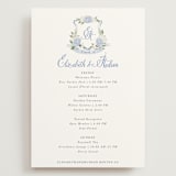 "SweetHearts" - Wedding Weekend Itinerary Cards in Periwinkle by Design Lotus - Front