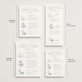 "Coastal Toile" - Wedding Weekend Itinerary Cards in Periwinkle by Jenna Holcomb - Formats Available