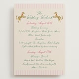 "Whimsical Hand Illustrated Crest" - Wedding Weekend Itinerary Cards in Peony by Jackie Crawford - Front