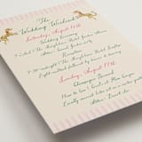 "Whimsical Hand Illustrated Crest" - Wedding Weekend Itinerary Cards in Peony by Jackie Crawford - Detail