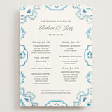 "Almafi" - Wedding Weekend Itinerary Cards in Cerulean by Itsy Belle Studio - Front