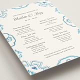 "Almafi" - Wedding Weekend Itinerary Cards in Cerulean by Itsy Belle Studio - Detail