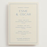 "Brooklyn" - Wedding Weekend Itinerary Cards in Cerulean by Ellen Schlegelmilch - Front
