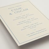 "Brooklyn" - Wedding Weekend Itinerary Cards in Cerulean by Ellen Schlegelmilch - Detail