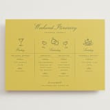 "Calia " - Wedding Weekend Itinerary Cards in Caribbean Citrus by Ani Somi - Front